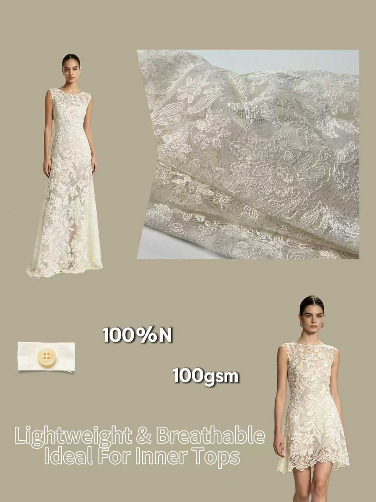 FP68349 / X1527 / Lace Embroidery fabric image