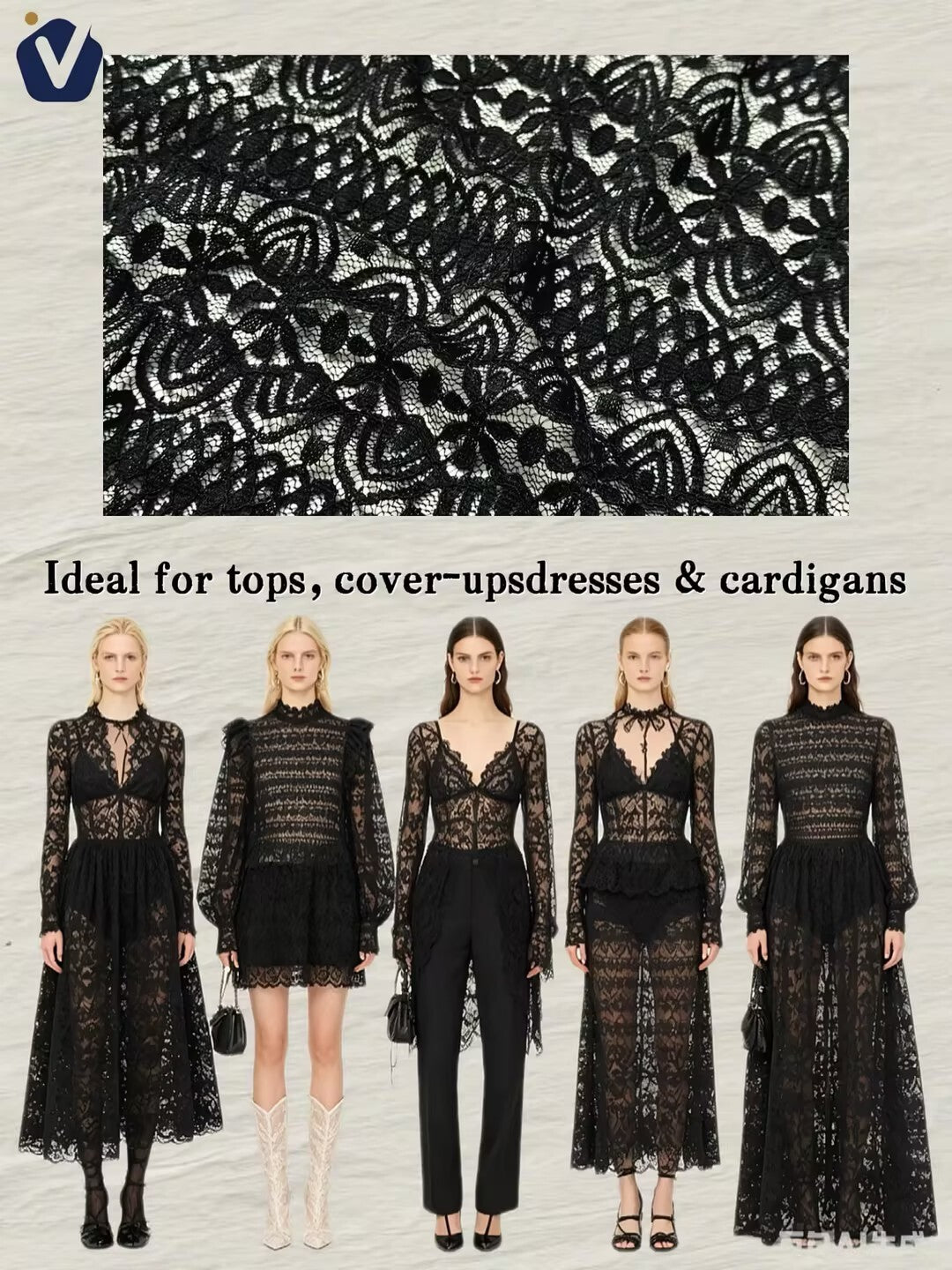 FP83127 / L3056 / Lace Embroidery fabric image