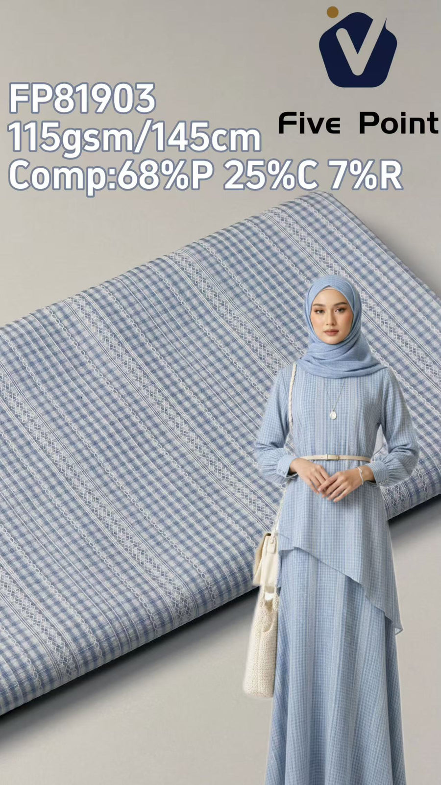 FP81903 / 6612# Embroidery / Stripe