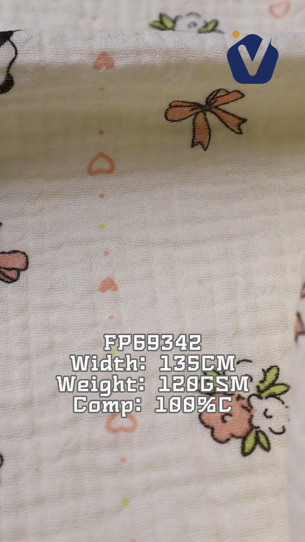 FP69342 / Print / Baby Crinkle Printed Fabric fabric image