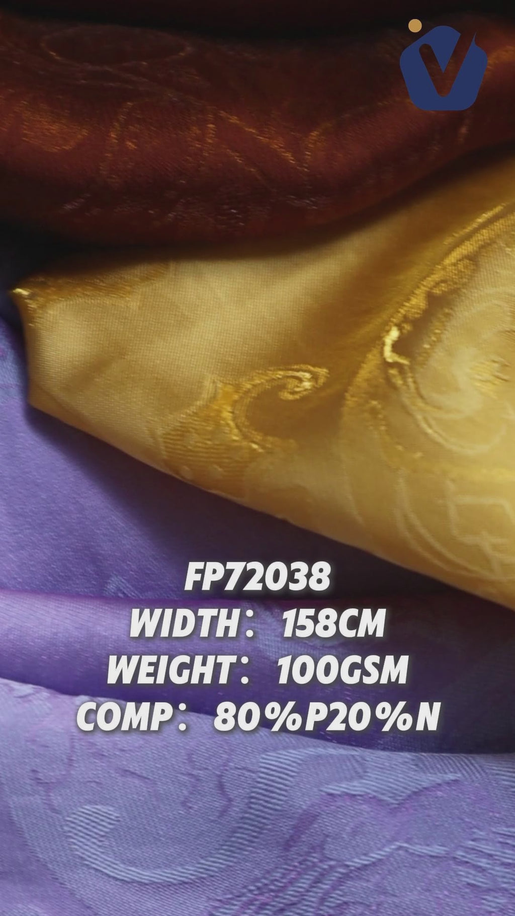 FP72038 / FG-02 / Glossy Jacquard Fabric fabric video