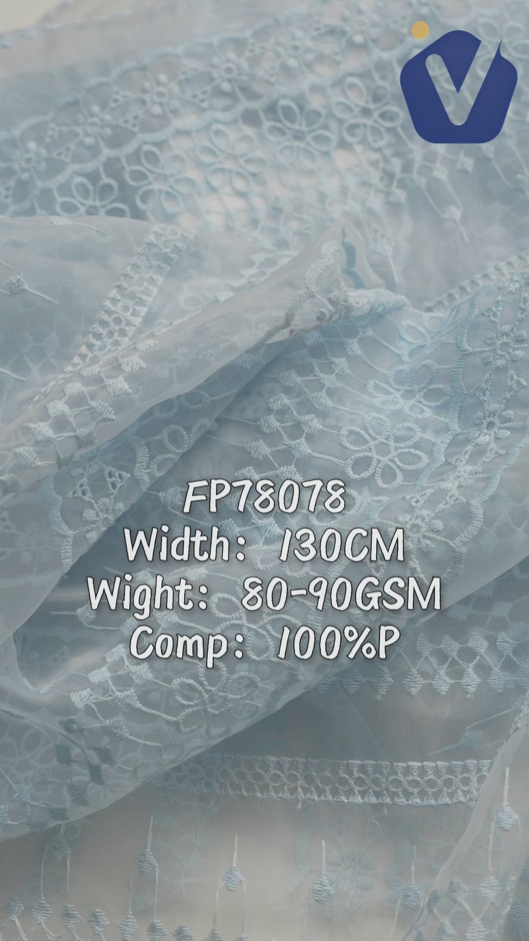 FP78078 / L008 / Embroidery Fabric fabric video