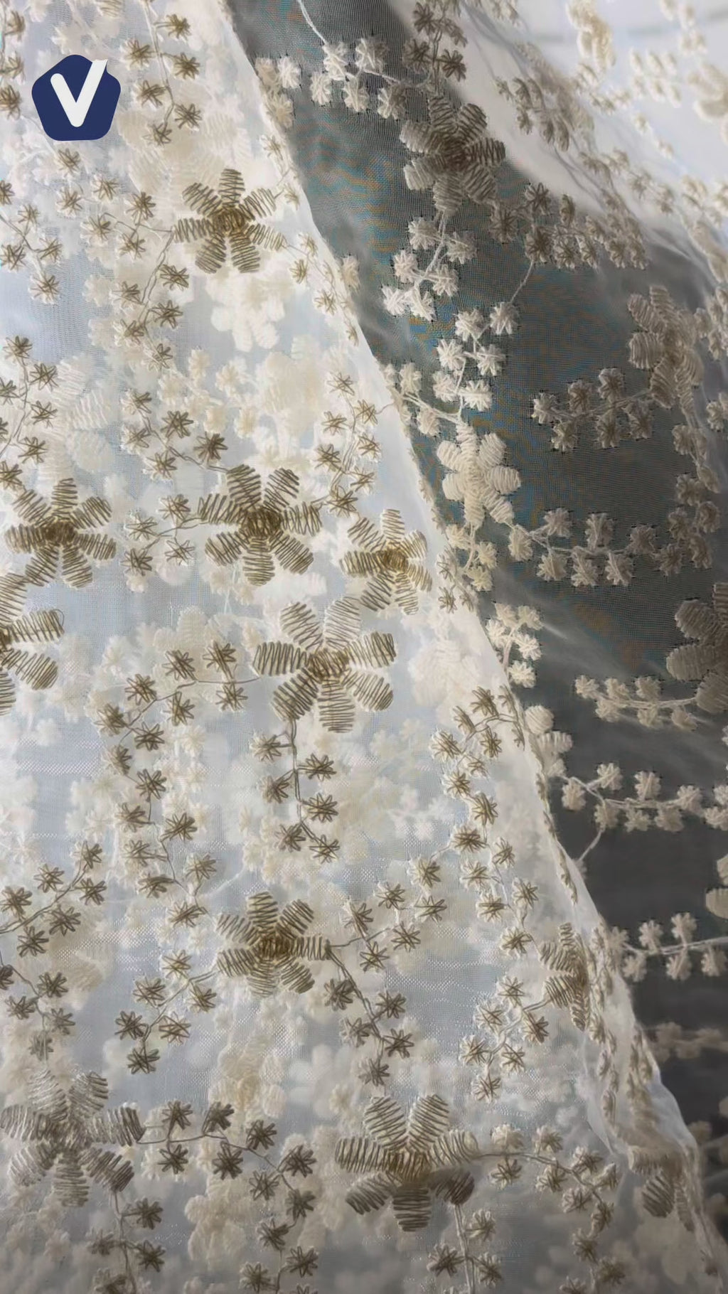 FP70271 / X1533 / Lace Embroidery fabric video