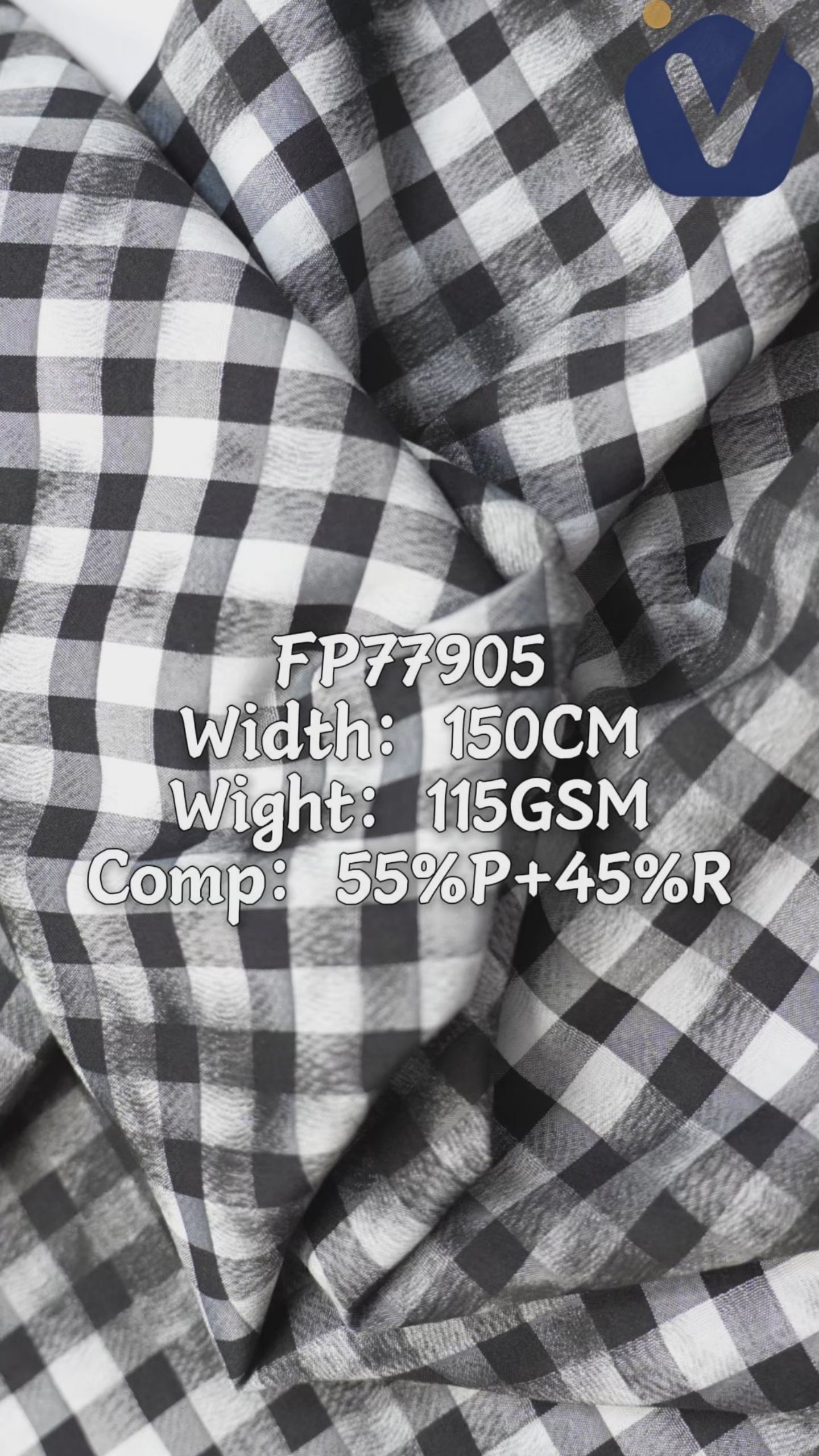 FP77905 / A329-489 / Processed Womenswear Fabric fabric video