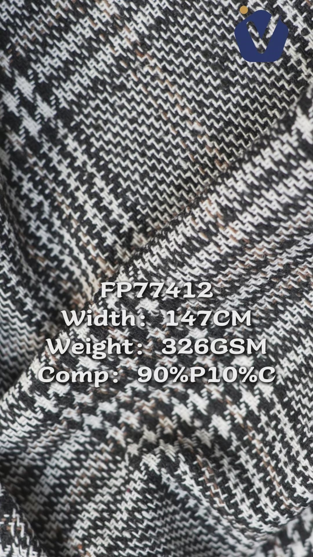 FP77412 / F100 / Chanel-style Tweed fabric video